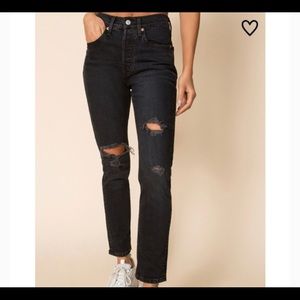 COPY - Levi's 501 High Rise Distressed Jeans